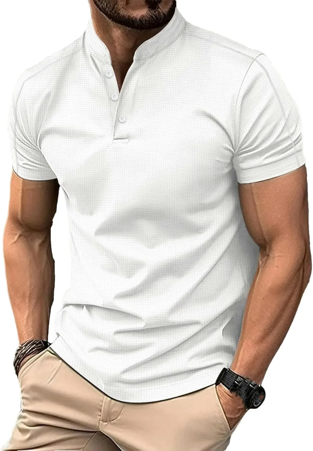 Летняя мужская рубашка с коротким рукавом и стойкой XZQYJKP
Летняя мужская рубашка с коротким рукавом и стойкой XZQYJKP