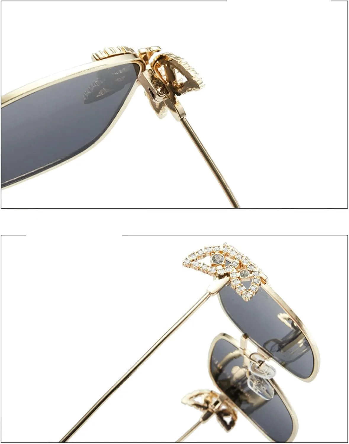 Willochra Роскошные солнцезащитные очки большого размера со стразами, винтажные металлические квадратные очки, стильные очки с защитой от УФ-излучения для женщин, C1
Willochra Роскошные солнцезащитные очки большого размера со стразами, винтажные металлические квадратные очки, стильные очки с защитой от УФ-излучения для женщин, C1