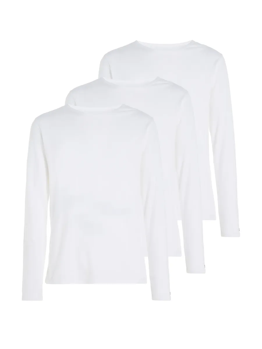 Футболка Tommy Hilfiger Underwear "3P LS Tee" с фирменной этикеткой, белый 
Футболка Tommy Hilfiger Underwear "3P LS Tee" с фирменной этикеткой, белый