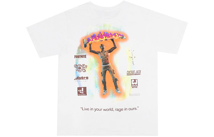 Travis Scott Футболка Unisex White Crew Neck Moderate Straight Fit
Travis Scott Футболка Unisex White Crew Neck Moderate Straight Fit