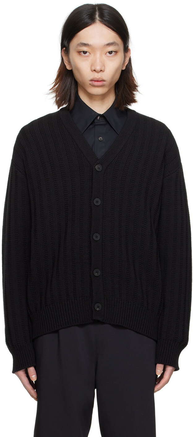 Черный кардиган с Y-образным вырезом Wooyoungmi
Черный кардиган с Y-образным вырезом Wooyoungmi