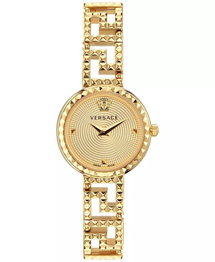 Женские швейцарские часы-браслет Greca Goddess с золотым ионным покрытием и вырезом из нержавеющей стали, 28 мм Versace, золото
Женские швейцарские часы-браслет Greca Goddess с золотым ионным покрытием и вырезом из нержавеющей стали, 28 мм Versace, золото
