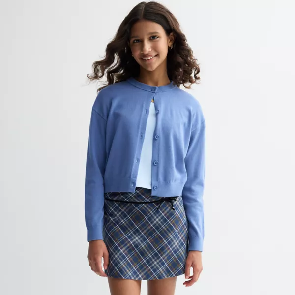 Комплект из 3 предметов: кардиган на пуговицах, футболка и юбка для девочек 7–16 лет Mini Society, синий
Комплект из 3 предметов: кардиган на пуговицах, футболка и юбка для девочек 7–16 лет Mini Society, синий