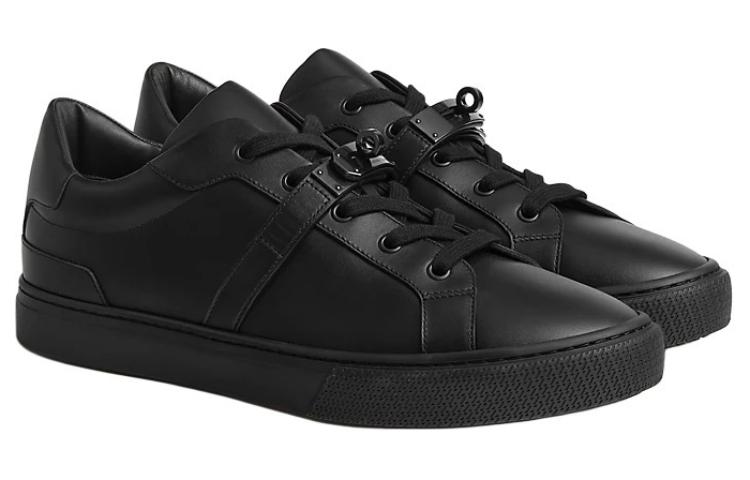 Дневные низкие скейтбордские кроссовки мужские черные HERMES 
Дневные низкие скейтбордские кроссовки мужские черные HERMES