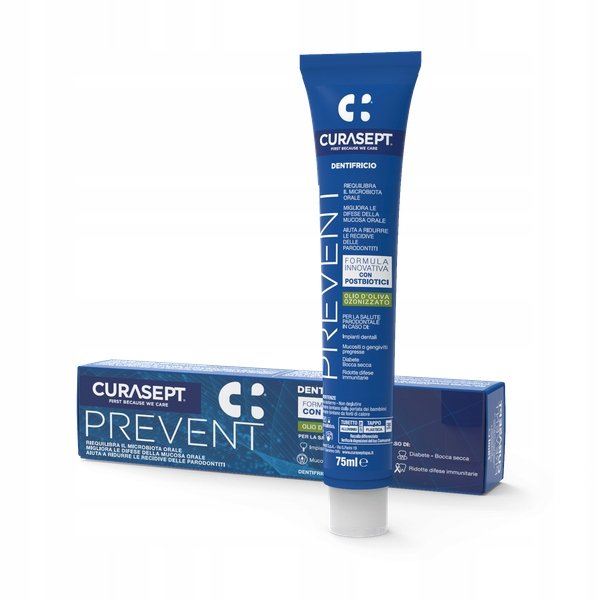 Зубная паста Curasept Prevent для профилактики заболеваний десен с молозивом 75 мл
Зубная паста Curasept Prevent для профилактики заболеваний десен с молозивом 75 мл