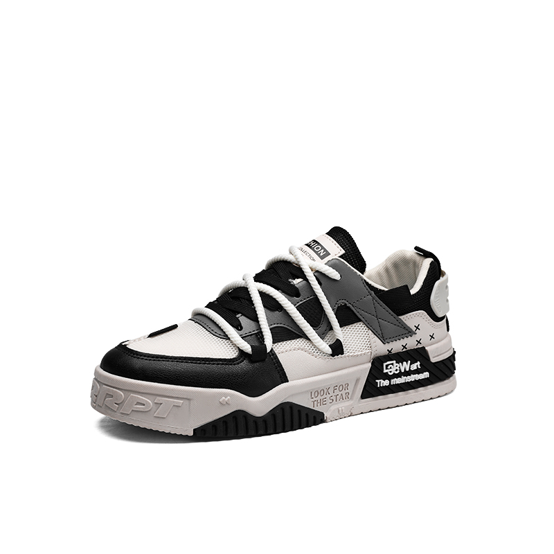 Низкие мужские кроссовки SHOUBA, White Black 
Низкие мужские кроссовки SHOUBA, White Black