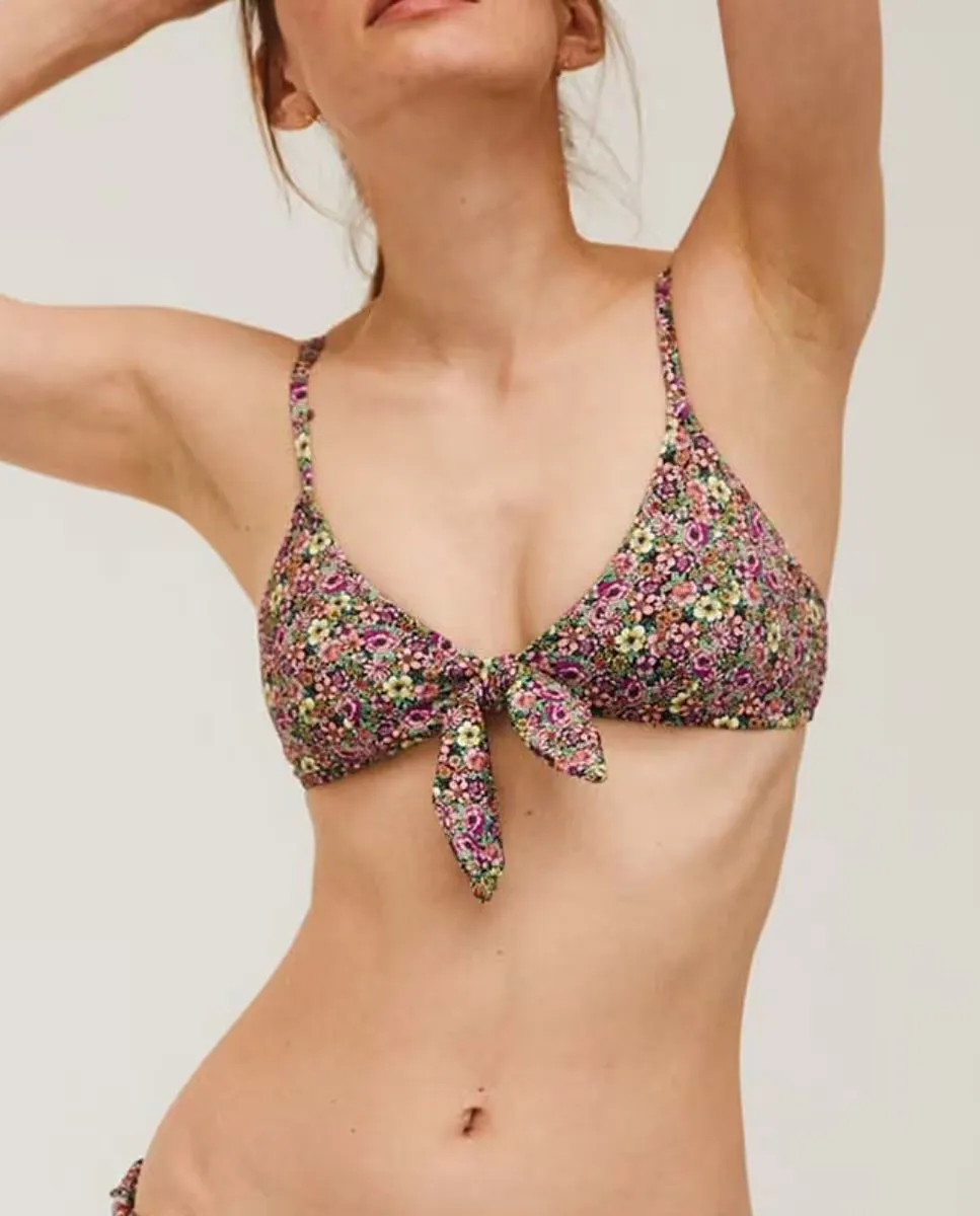 Бикини-топ с цветочным принтом и бантом Bohodot, сиреневый
Бикини-топ с цветочным принтом и бантом Bohodot, сиреневый