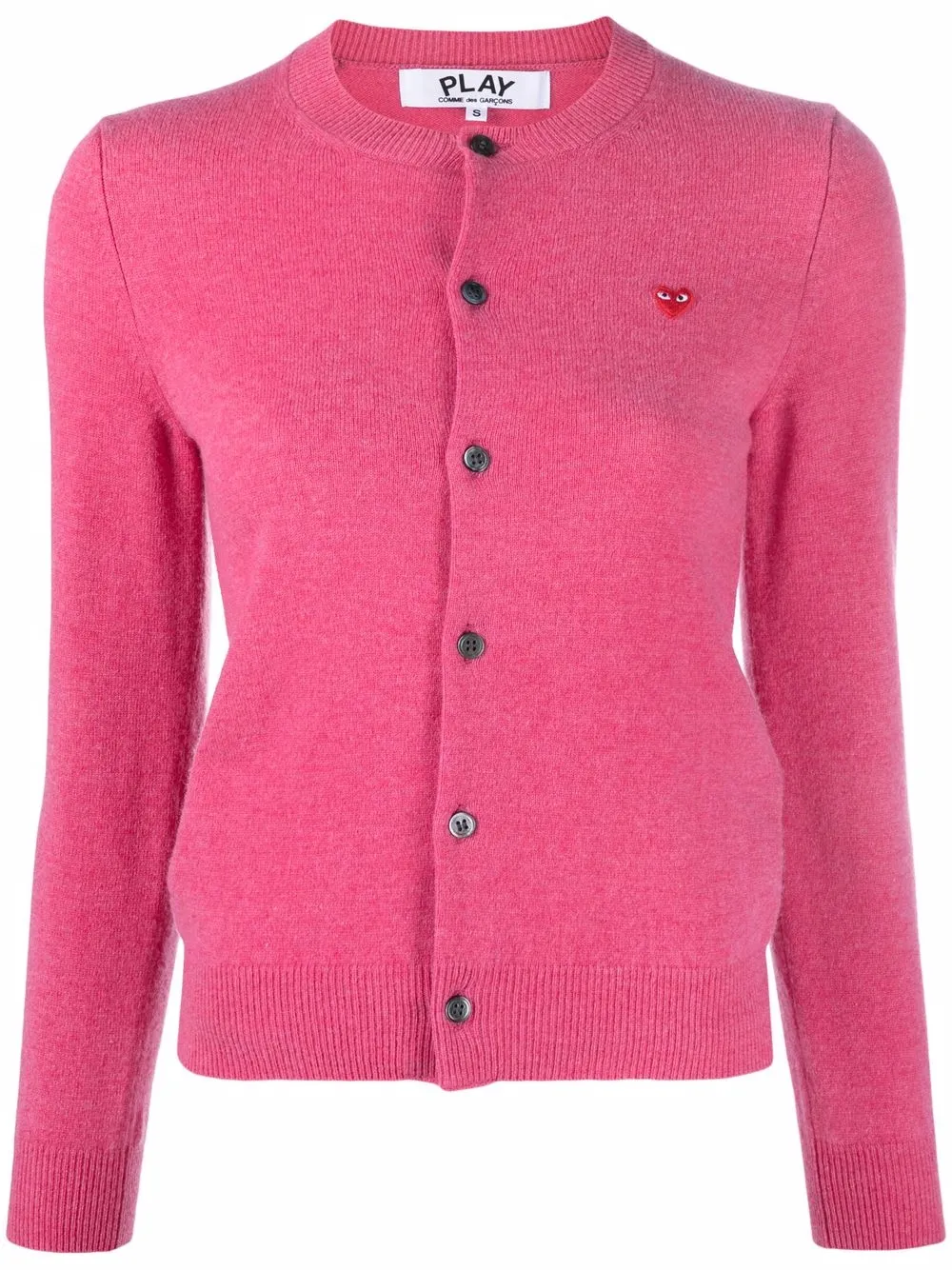 Кардиган тонкой вязки с нашивкой-логотипом Comme Des Garçons Play, розовый
Кардиган тонкой вязки с нашивкой-логотипом Comme Des Garçons Play, розовый