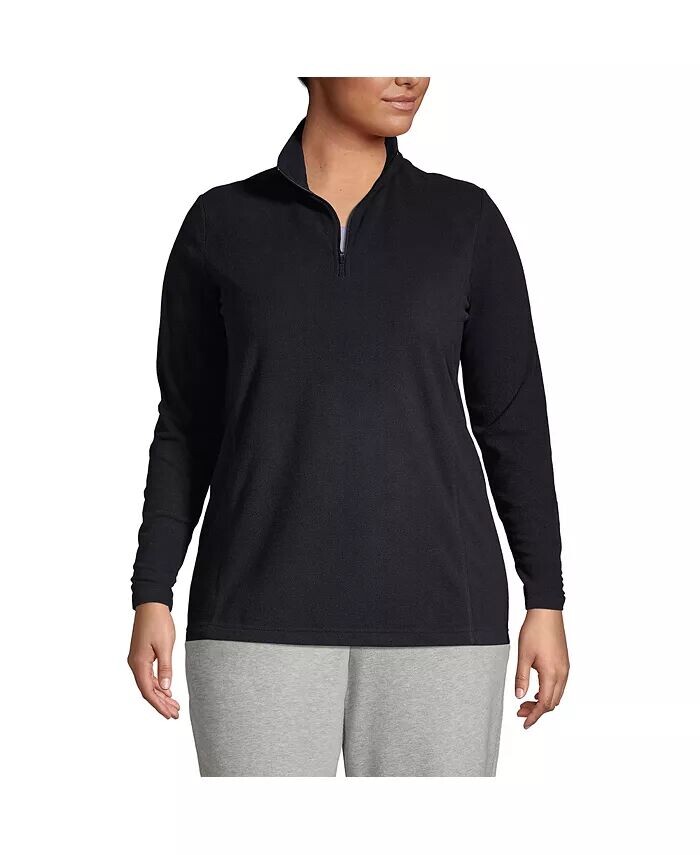 Флисовый пуловер с молнией в четверть размера больших размеров Lands' End, синий
Флисовый пуловер с молнией в четверть размера больших размеров Lands' End, синий