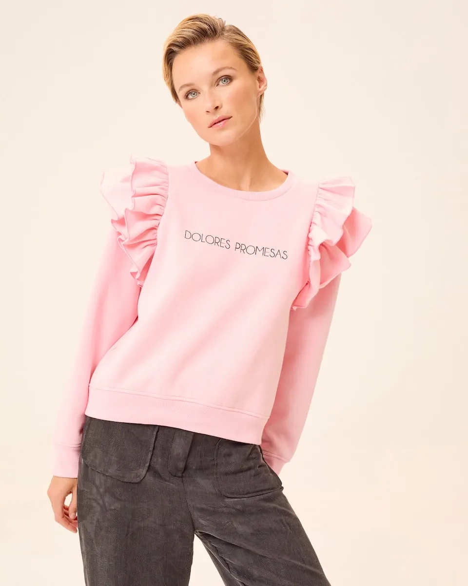 Женская толстовка Lys с передним логотипом и воланами Dolores Promesas, розовый
Женская толстовка Lys с передним логотипом и воланами Dolores Promesas, розовый