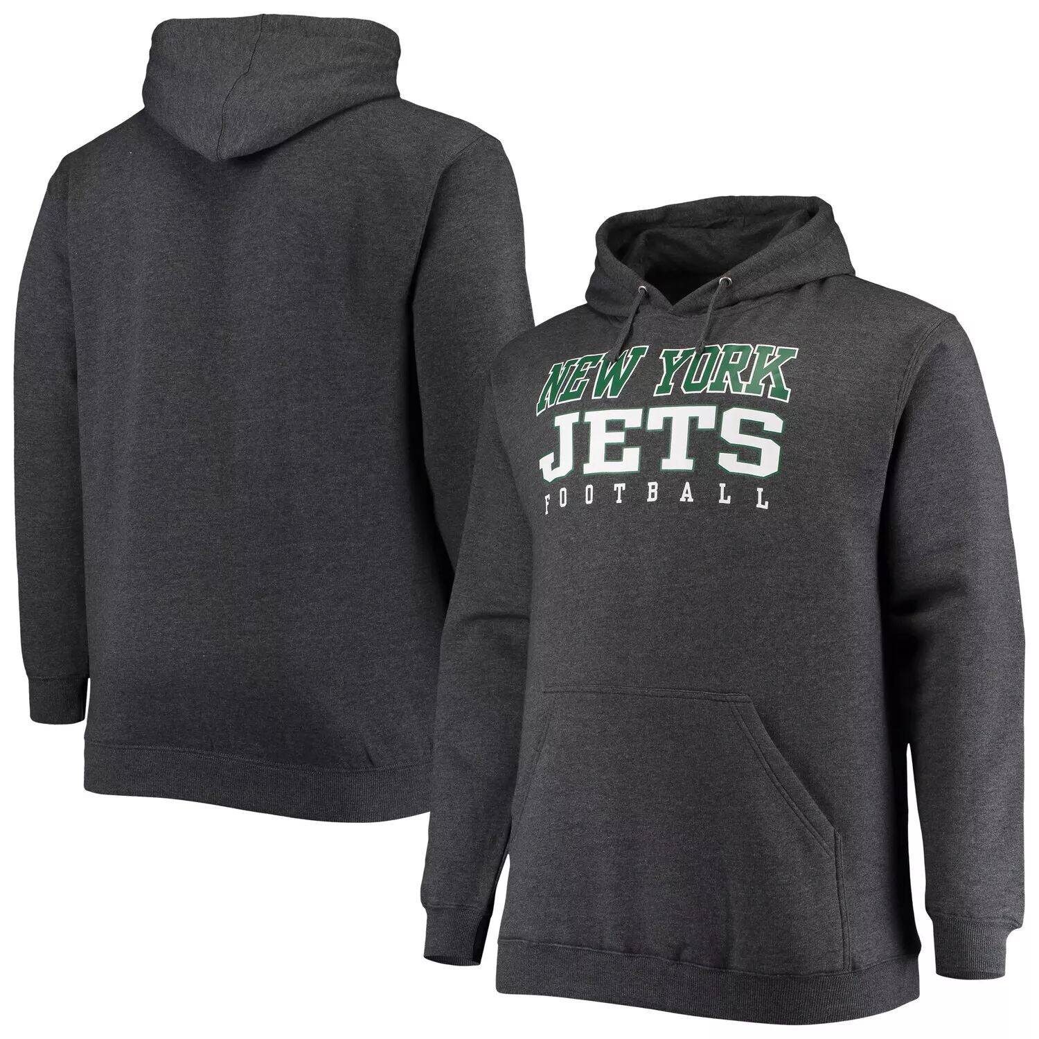 Мужской фирменный темно-серый пуловер с капюшоном New York Jets Big & Tall Practice Fanatics
Мужской фирменный темно-серый пуловер с капюшоном New York Jets Big & Tall Practice Fanatics
