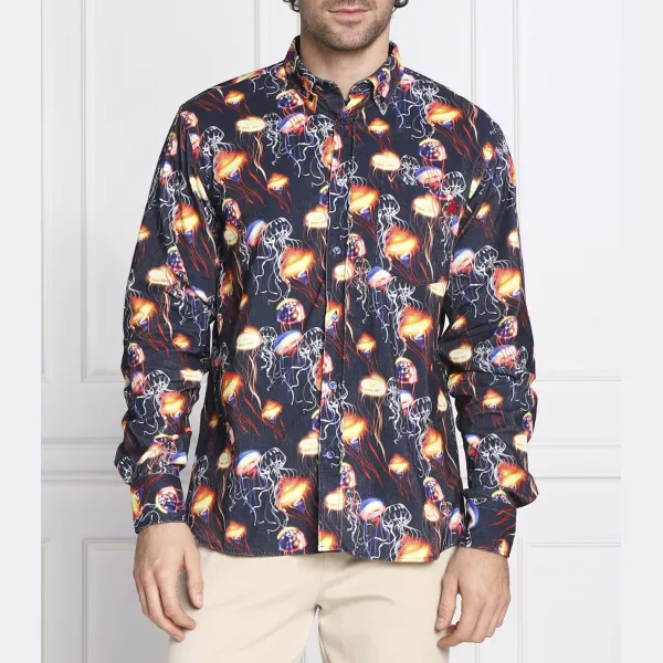 Рубашка канейрет стандартного кроя Vilebrequin, синий 
Рубашка канейрет стандартного кроя Vilebrequin, синий