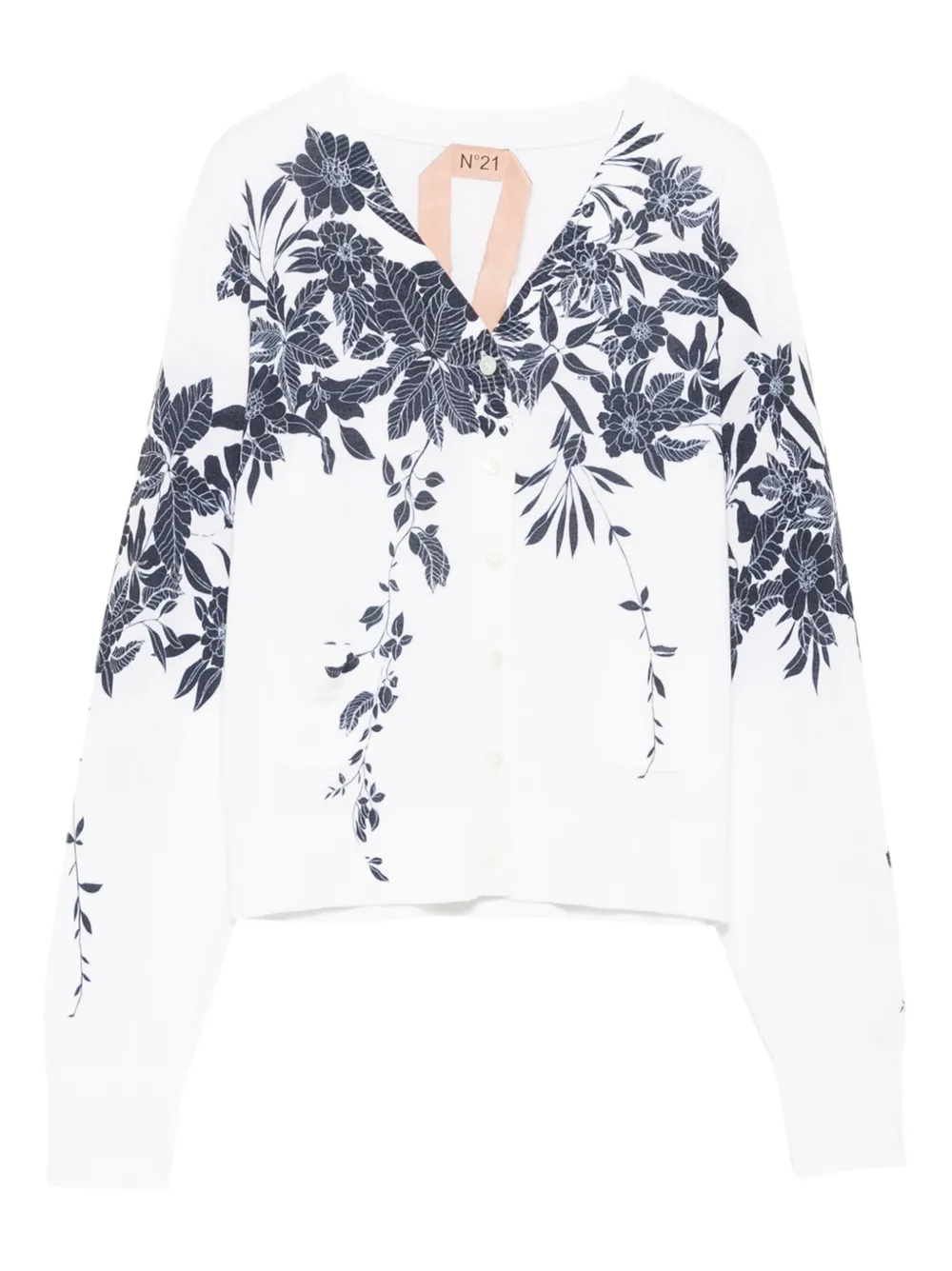 Кардиган с цветочным принтом Nº21, белый
Кардиган с цветочным принтом Nº21, белый