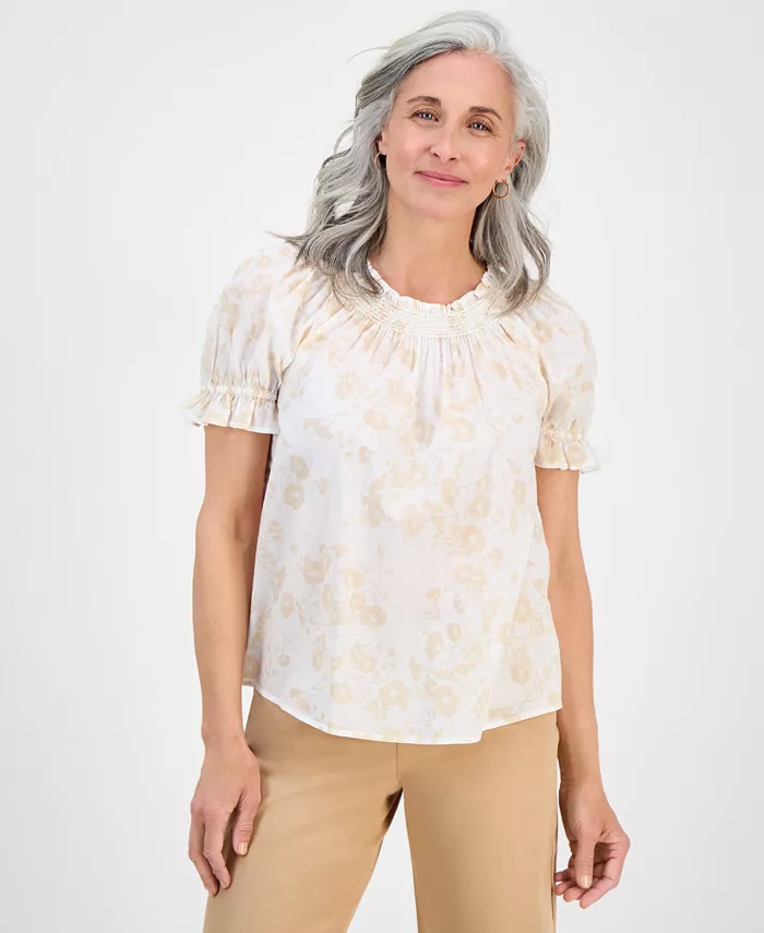 Петит топ с контрастной строчкой в рубчик Style & Co, белый
Петит топ с контрастной строчкой в рубчик Style & Co, белый