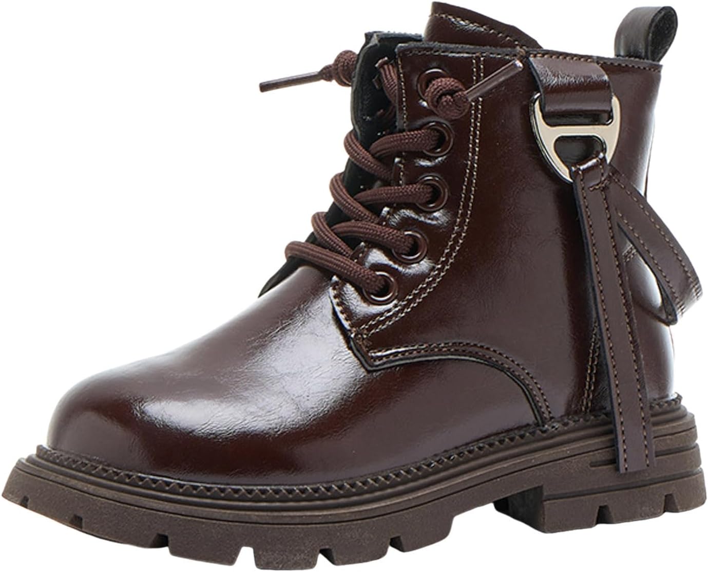 Короткие сапоги IWIHMIV для девочек с толстой подошвой, шнуровкой, модные нескользящие ботильоны на молнии сбоку, Brown
Короткие сапоги IWIHMIV для девочек с толстой подошвой, шнуровкой, модные нескользящие ботильоны на молнии сбоку, Brown