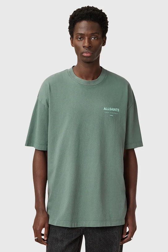 Хлопковая футболка UNDERGROUND Allsaints, зеленый
Хлопковая футболка UNDERGROUND Allsaints, зеленый