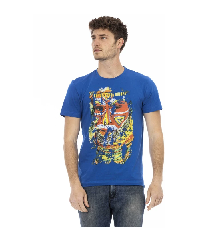 Повседневная футболка с круглым вырезом и короткими рукавами Trussardi, синий
Повседневная футболка с круглым вырезом и короткими рукавами Trussardi, синий