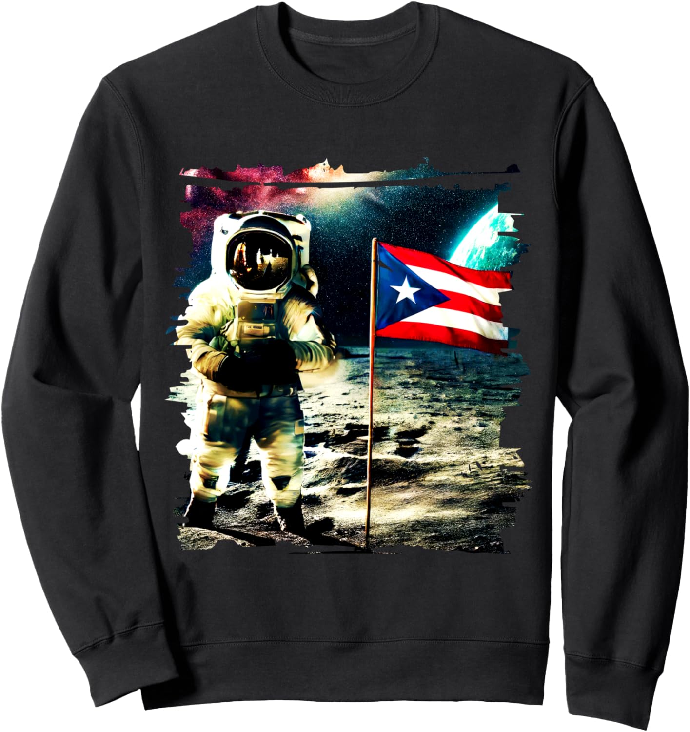 Толстовка с изображением астронавта на Луне и флага Пуэрто-Рико Puerto Rico Space Exploration Universe, черный
Толстовка с изображением астронавта на Луне и флага Пуэрто-Рико Puerto Rico Space Exploration Universe, черный