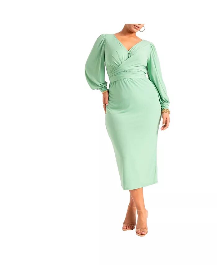 Женское платье миди с перекрещивающимися бретелями спереди большого размера ELOQUII, зеленый
Женское платье миди с перекрещивающимися бретелями спереди большого размера ELOQUII, зеленый