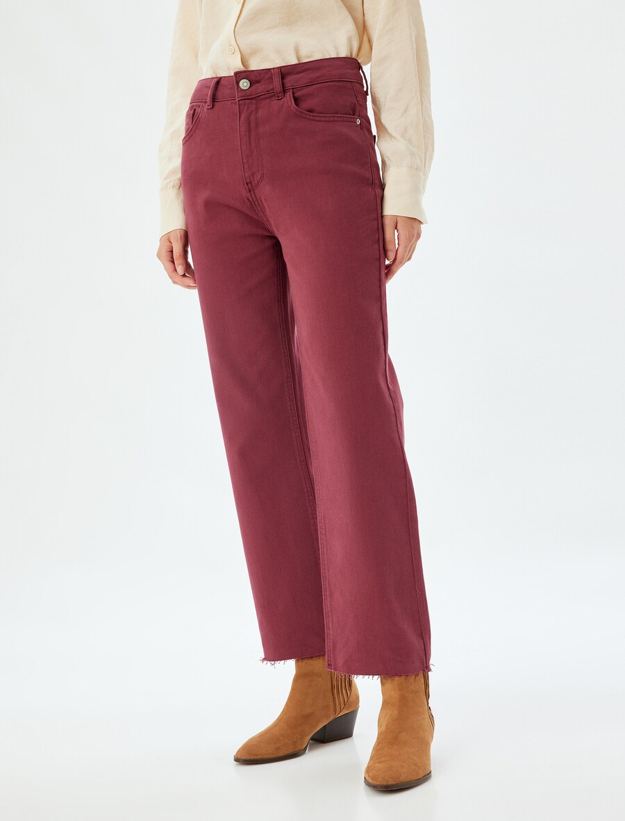 Брюки свободного кроя Koton, бордовый
Брюки свободного кроя Koton, бордовый