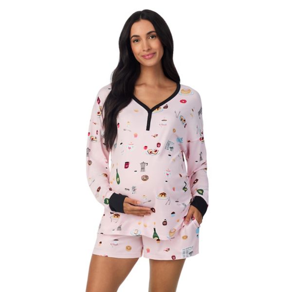 Комплект из пижамного топа с длинными рукавами и пижамных шорт для беременных Beauty Sleep Social, цвет lets do brunch
Комплект из пижамного топа с длинными рукавами и пижамных шорт для беременных Beauty Sleep Social, цвет lets do brunch
