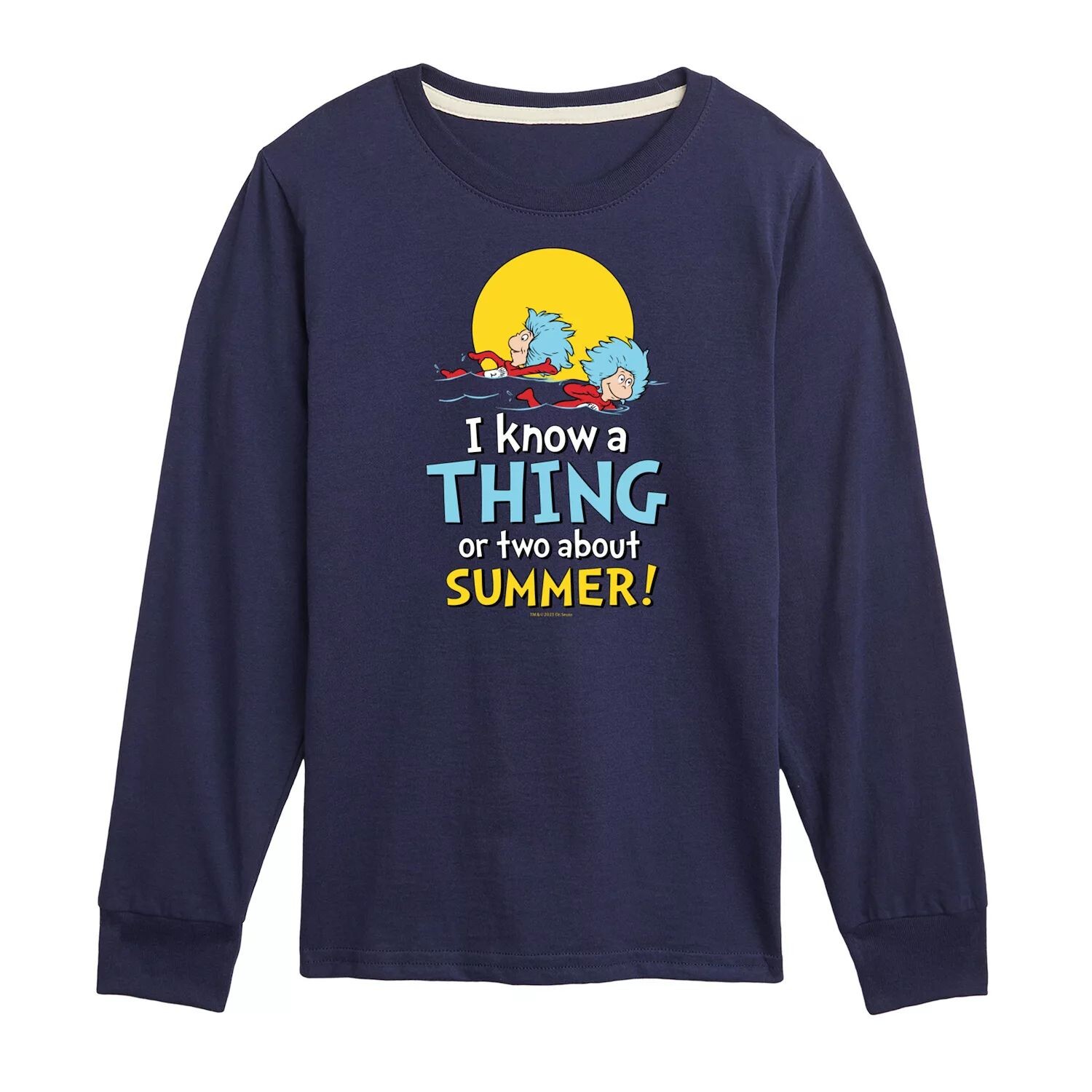 Футболка с рисунком «Я кое-что знаю о лете» для мальчиков 8–20 лет Dr. Seuss Thing One & Thing Two Licensed Character, синий
Футболка с рисунком «Я кое-что знаю о лете» для мальчиков 8–20 лет Dr. Seuss Thing One & Thing Two Licensed Character, синий