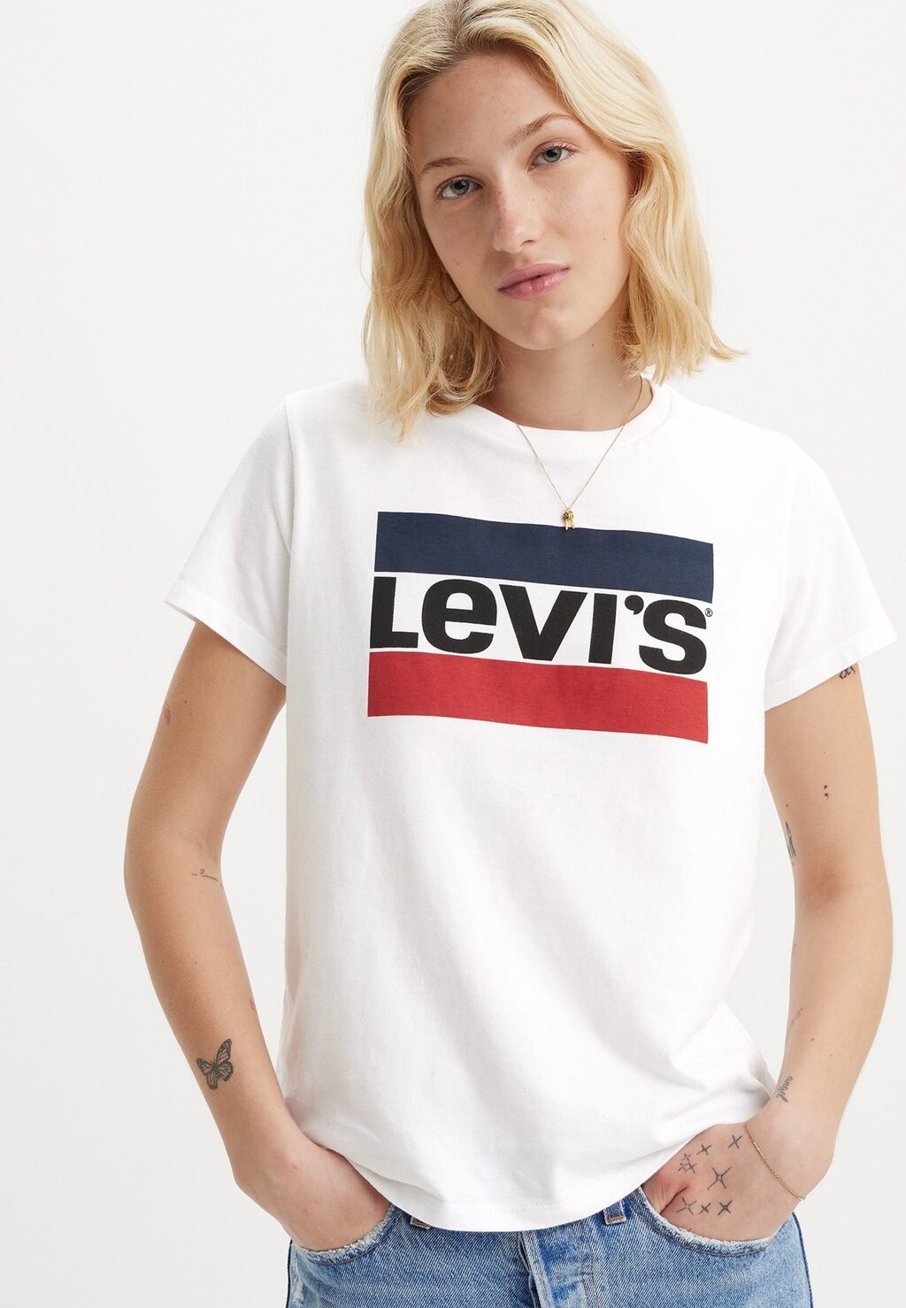 Футболка с набивным рисунком The Perfect Tee Levi's, белая
Футболка с набивным рисунком The Perfect Tee Levi's, белая