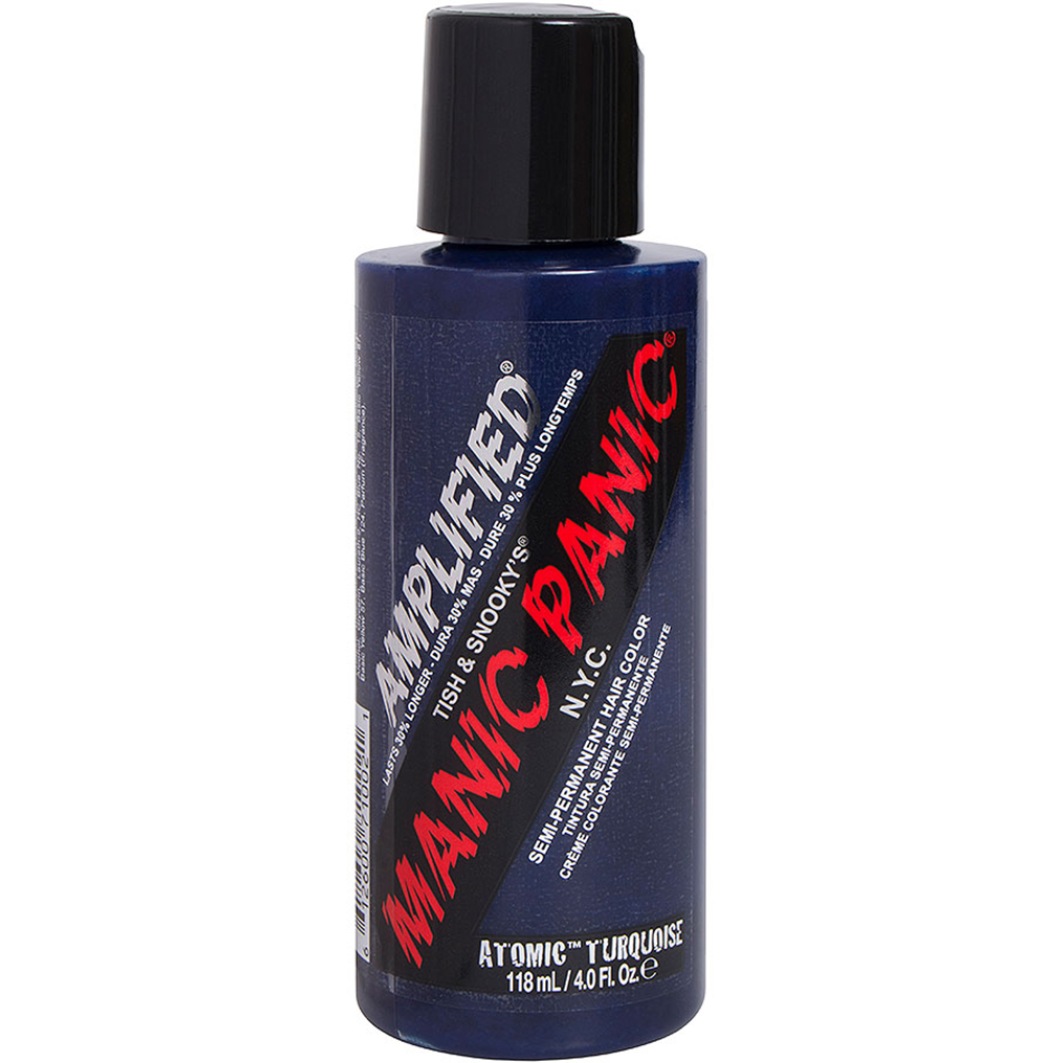 Краска для волос amplified atomic turquoise Manic Panic, объем 118 мл
Краска для волос amplified atomic turquoise Manic Panic, объем 118 мл