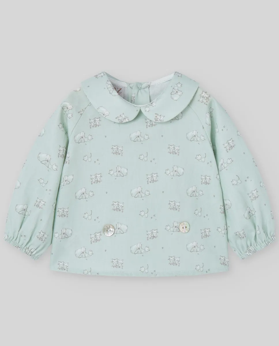 Рубашка для малыша с принтом, коллекция Minino PAZ Rodríguez, светло-зеленый
Рубашка для малыша с принтом, коллекция Minino PAZ Rodríguez, светло-зеленый