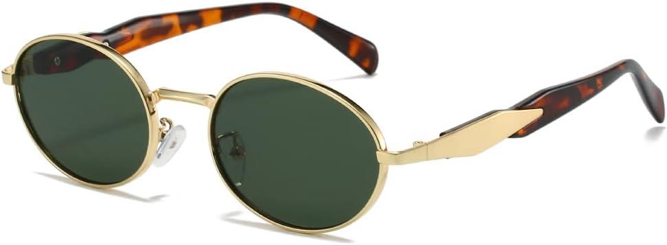 Солнцезащитные очки YAMEIZE в стиле ретро, овальные, для женщин и мужчин, маленькие, золотистые, круглые, винтажные, 90-е, защита от ультрафиолета UV400, Gold Leopard Green
Солнцезащитные очки YAMEIZE в стиле ретро, овальные, для женщин и мужчин, маленькие, золотистые, круглые, винтажные, 90-е, защита от ультрафиолета UV400, Gold Leopard Green