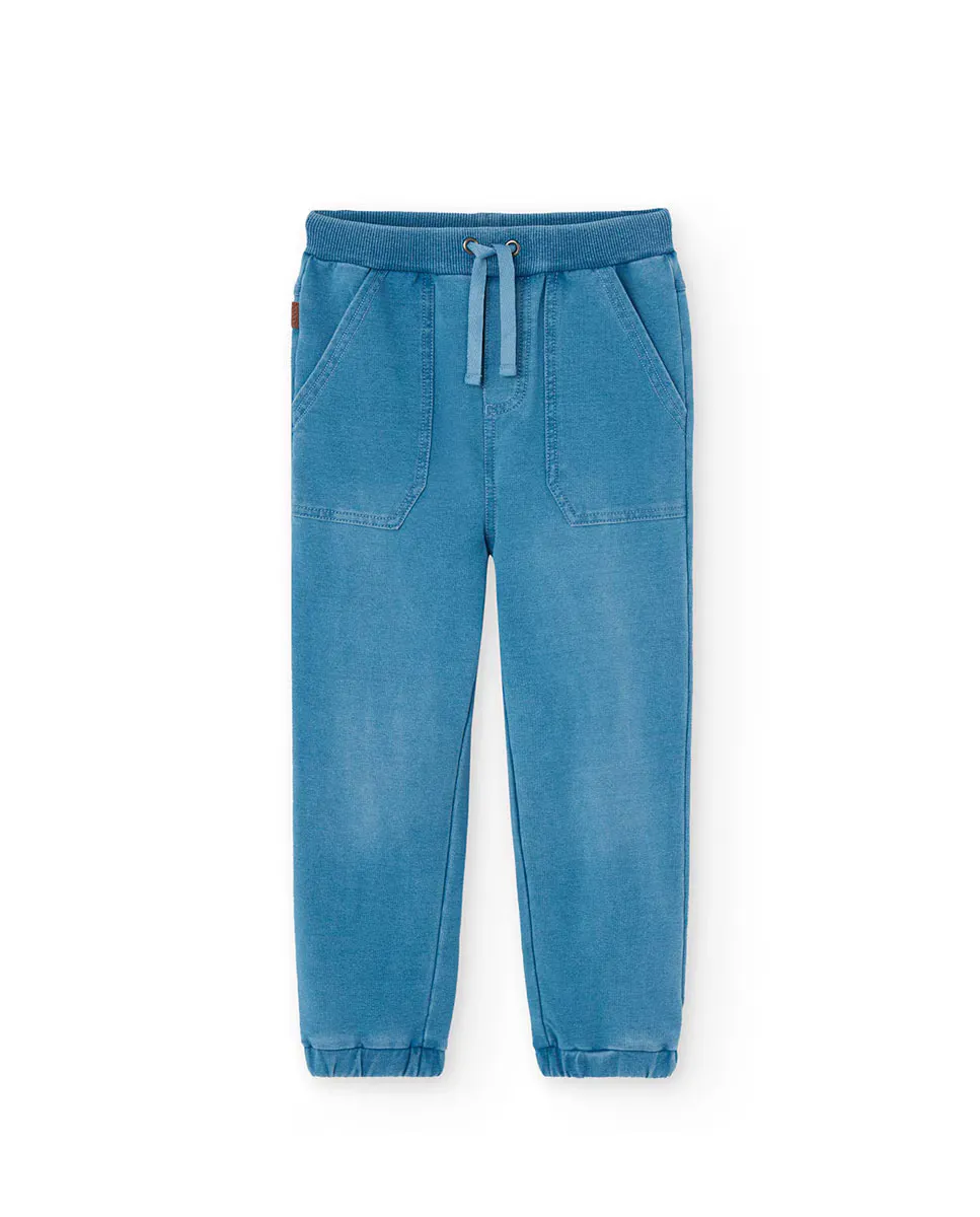 Спортивные брюки для мальчиков из джинсовой вязки со шнурком Boboli, голубой
Спортивные брюки для мальчиков из джинсовой вязки со шнурком Boboli, голубой