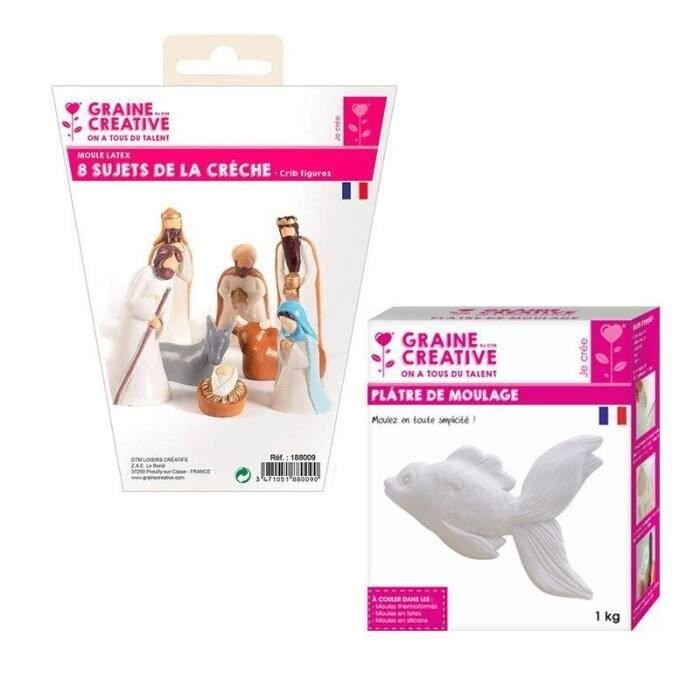 8 латексных форм Santons - Рождественская кроватка + гипс 1 кг Youdoit
8 латексных форм Santons - Рождественская кроватка + гипс 1 кг Youdoit