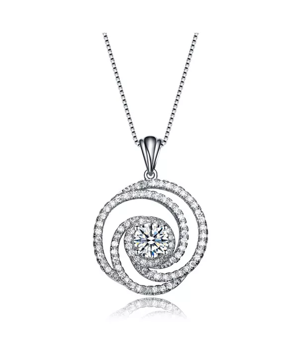 Ожерелье из стерлингового серебра с белым золотом и кубическим цирконием в форме завитка Genevive, silver
Ожерелье из стерлингового серебра с белым золотом и кубическим цирконием в форме завитка Genevive, silver