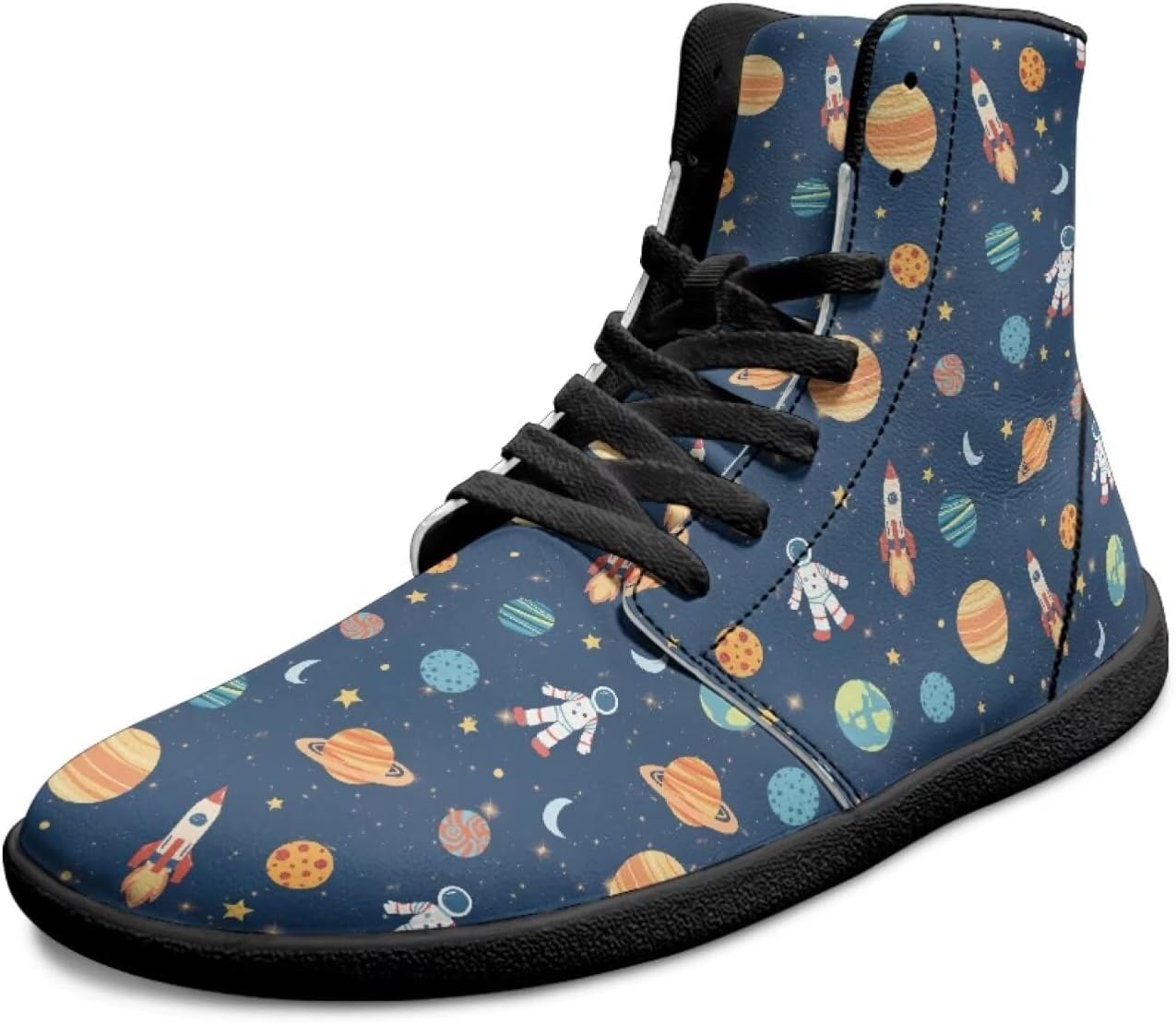 Мужские высокие кроссовки Galaxy Print с широким носком, шнуровкой, противоскользящей подошвой для тренировок и бега Xixirimido, Astronaut Planets
Мужские высокие кроссовки Galaxy Print с широким носком, шнуровкой, противоскользящей подошвой для тренировок и бега Xixirimido, Astronaut Planets