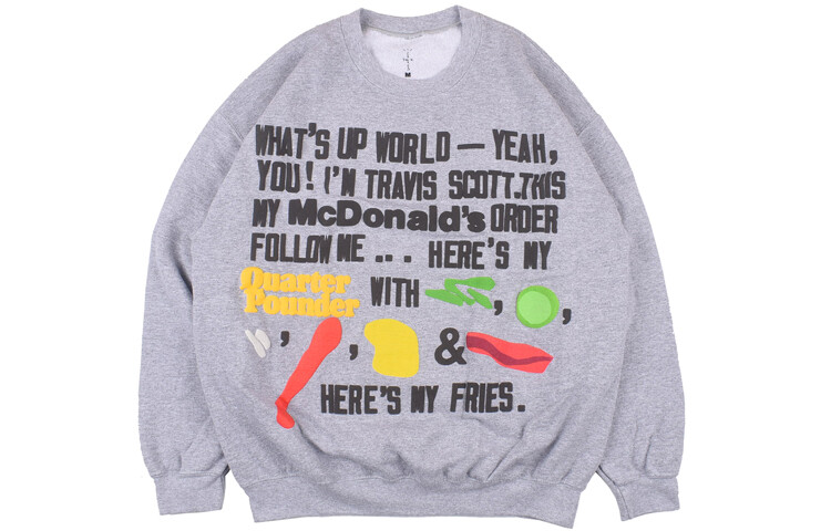 Mcdonald"s X Толстовка унисекс серая Travis Scott, серый
Mcdonald"s X Толстовка унисекс серая Travis Scott, серый