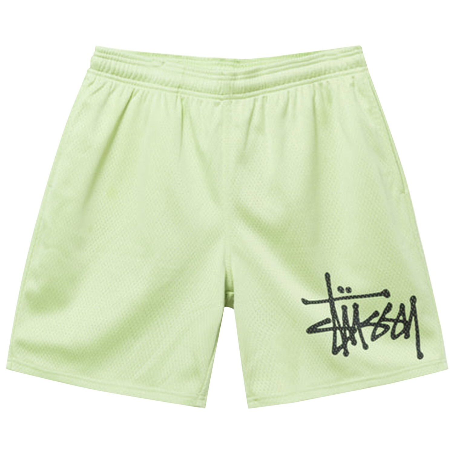 Шорты Stussy Big Basic в сетку, цвет Светлый лайм
Шорты Stussy Big Basic в сетку, цвет Светлый лайм