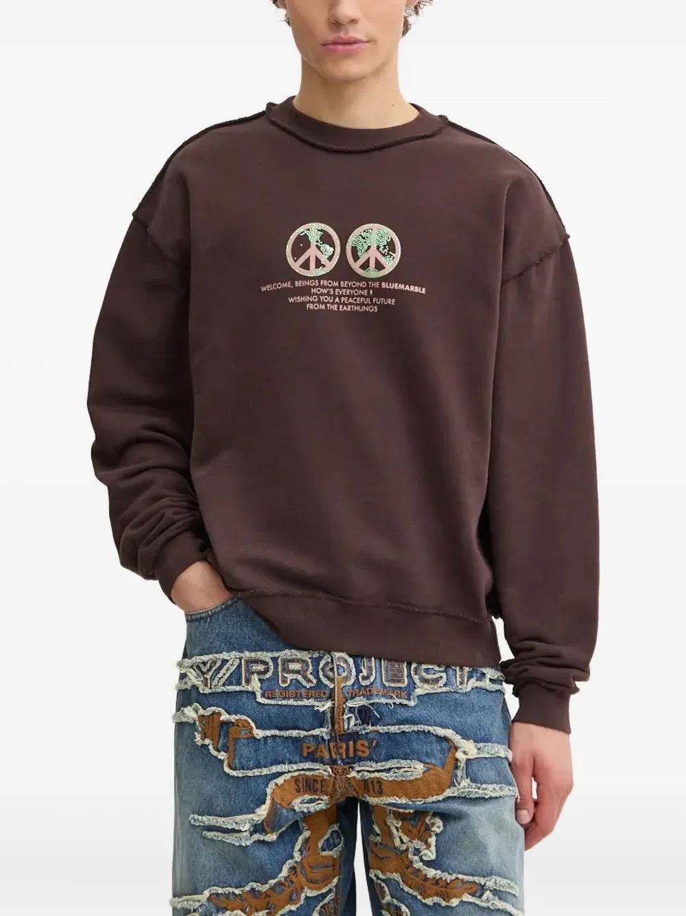 Толстовка с принтом BLUEMARBLE, коричневый
Толстовка с принтом BLUEMARBLE, коричневый