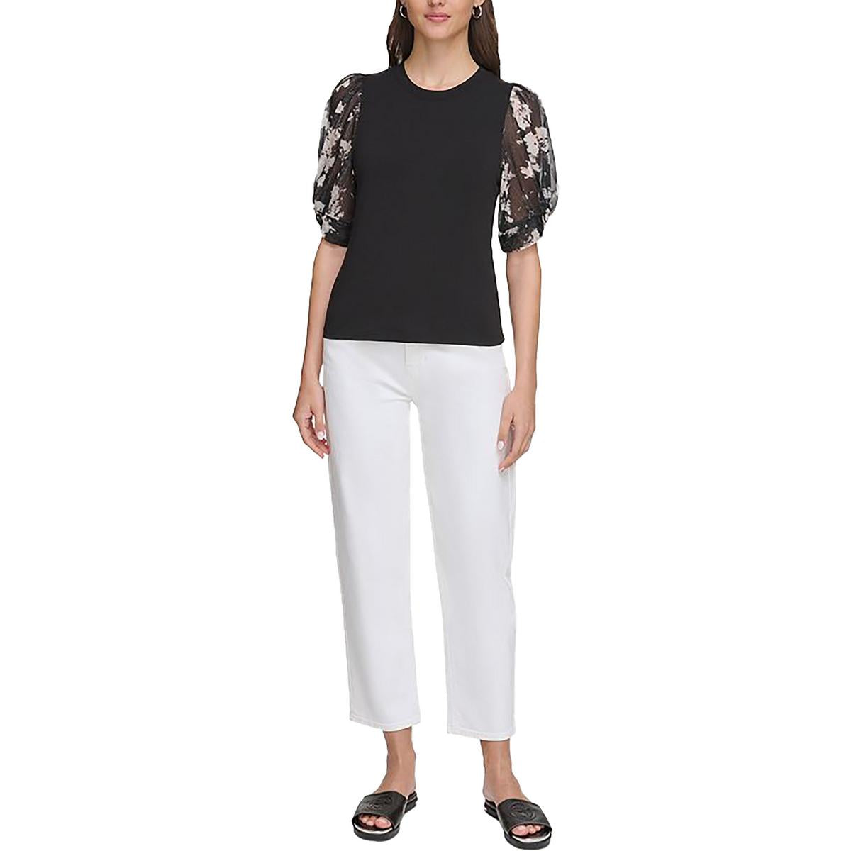 Женский трикотажный пуловер из смешанной пряжи DKNY, цвет black/pearl ivory multi
Женский трикотажный пуловер из смешанной пряжи DKNY, цвет black/pearl ivory multi