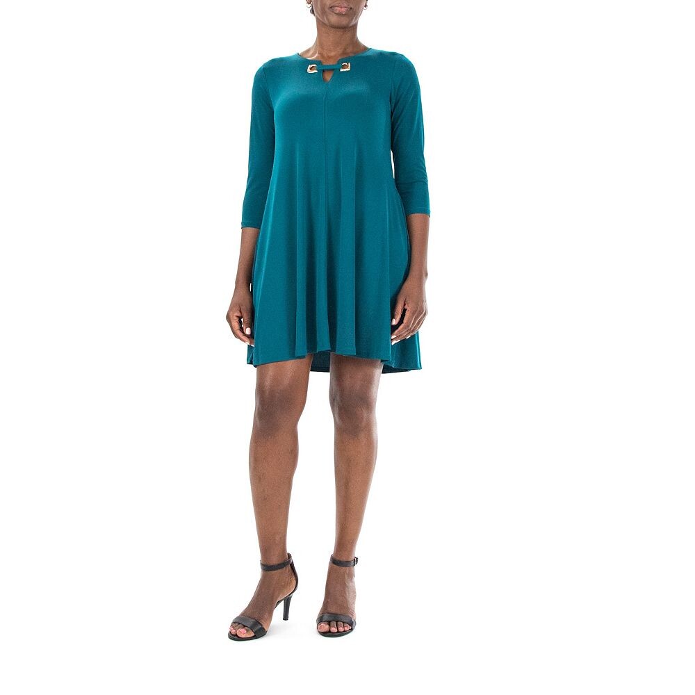 Женское свободное платье Nina Leonard с декорированной вырезкой и вырезом, цвет Teal Gold
Женское свободное платье Nina Leonard с декорированной вырезкой и вырезом, цвет Teal Gold