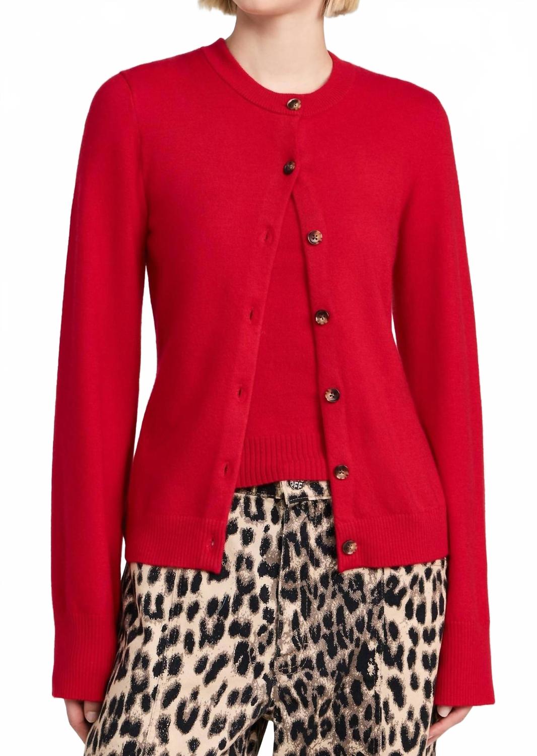 Кардиган Mateo в красном цвете La Ligne NYC 
Кардиган Mateo в красном цвете La Ligne NYC