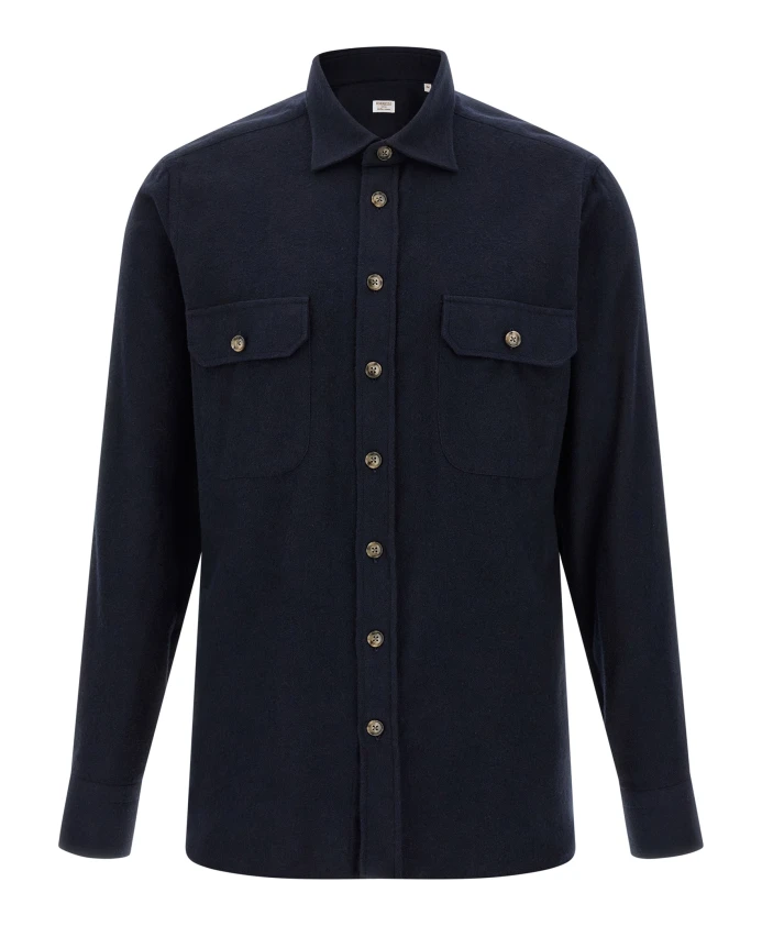Хлопковая фланелевая рубашка Borriello Napoli, синий
Хлопковая фланелевая рубашка Borriello Napoli, синий
