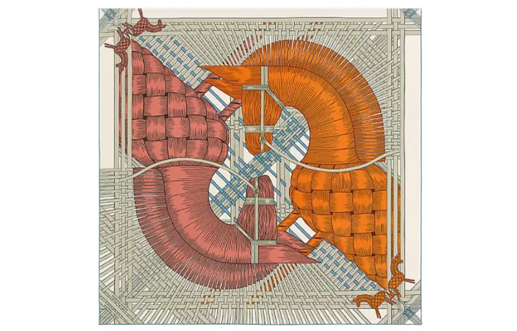HERMES Шёлковый шарф женский, Raw Fabric/Pumpkin/Rosewood
HERMES Шёлковый шарф женский, Raw Fabric/Pumpkin/Rosewood