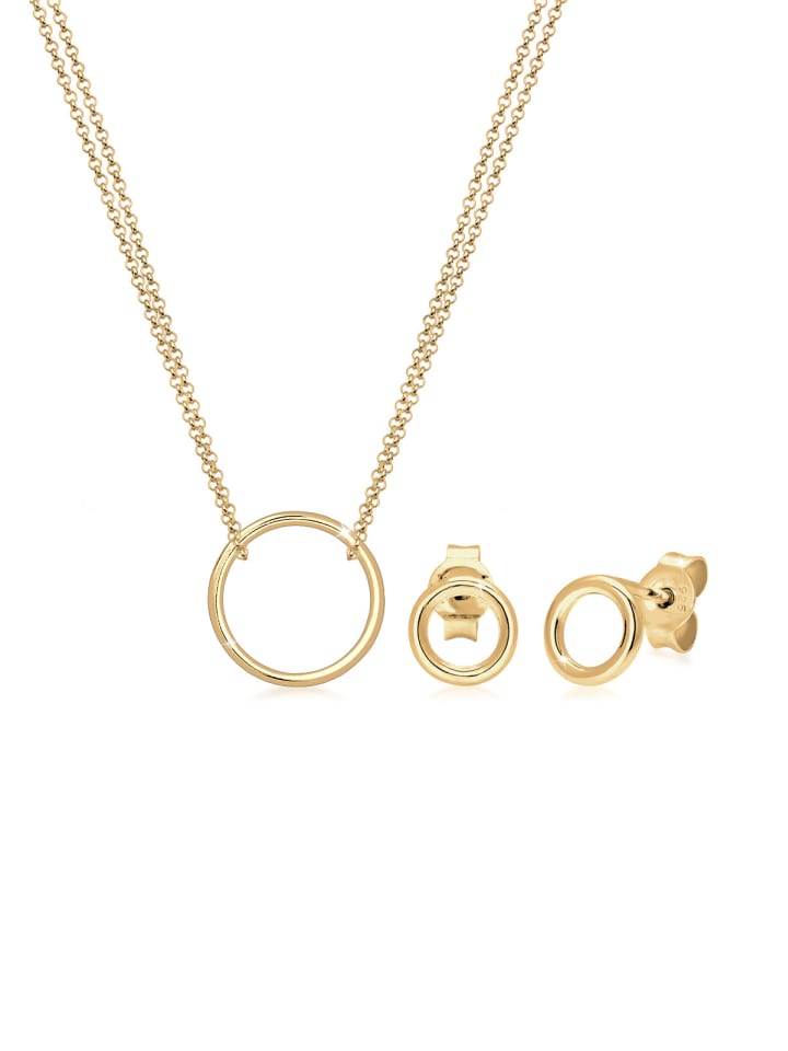 Elli Колье Schmuckset 925 Sterling Silber Geo, Kreis in Gold
Elli Колье Schmuckset 925 Sterling Silber Geo, Kreis in Gold