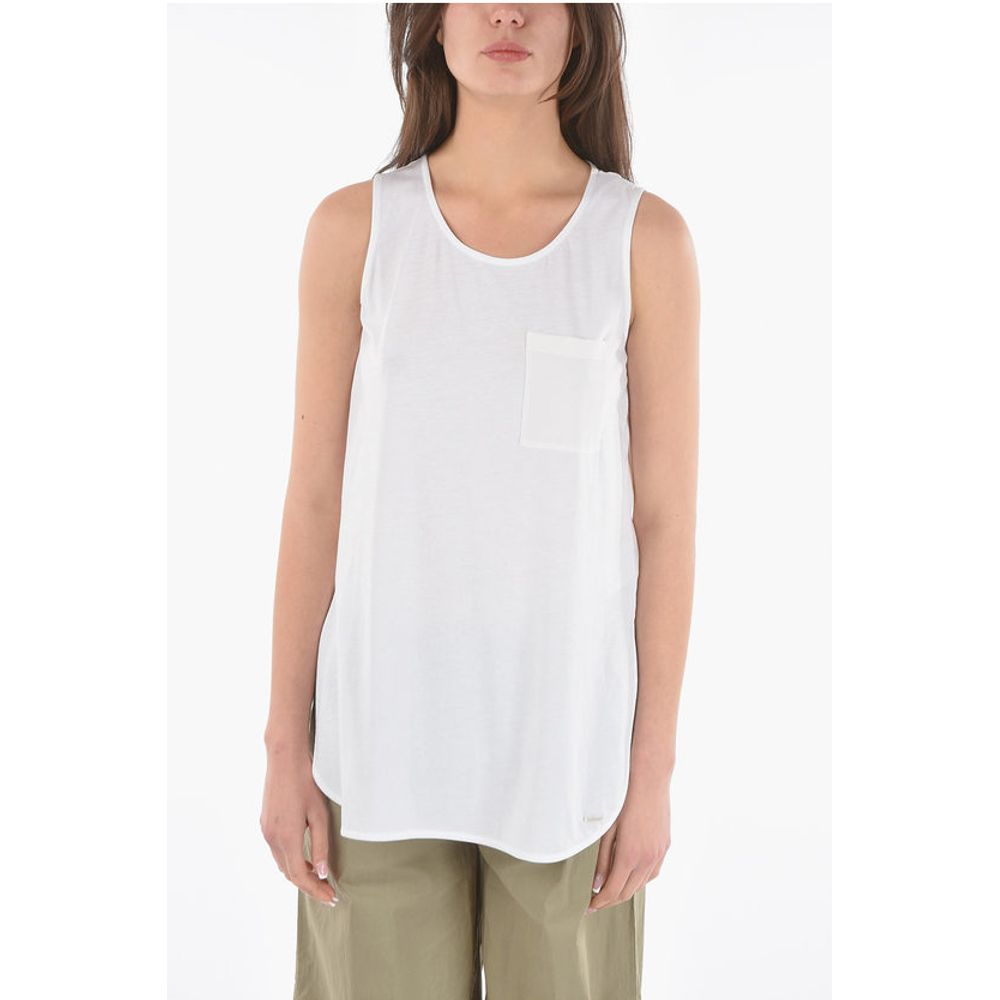 Топ свободного кроя с боковыми разрезами и нагрудным карманом Woolrich, White
Топ свободного кроя с боковыми разрезами и нагрудным карманом Woolrich, White