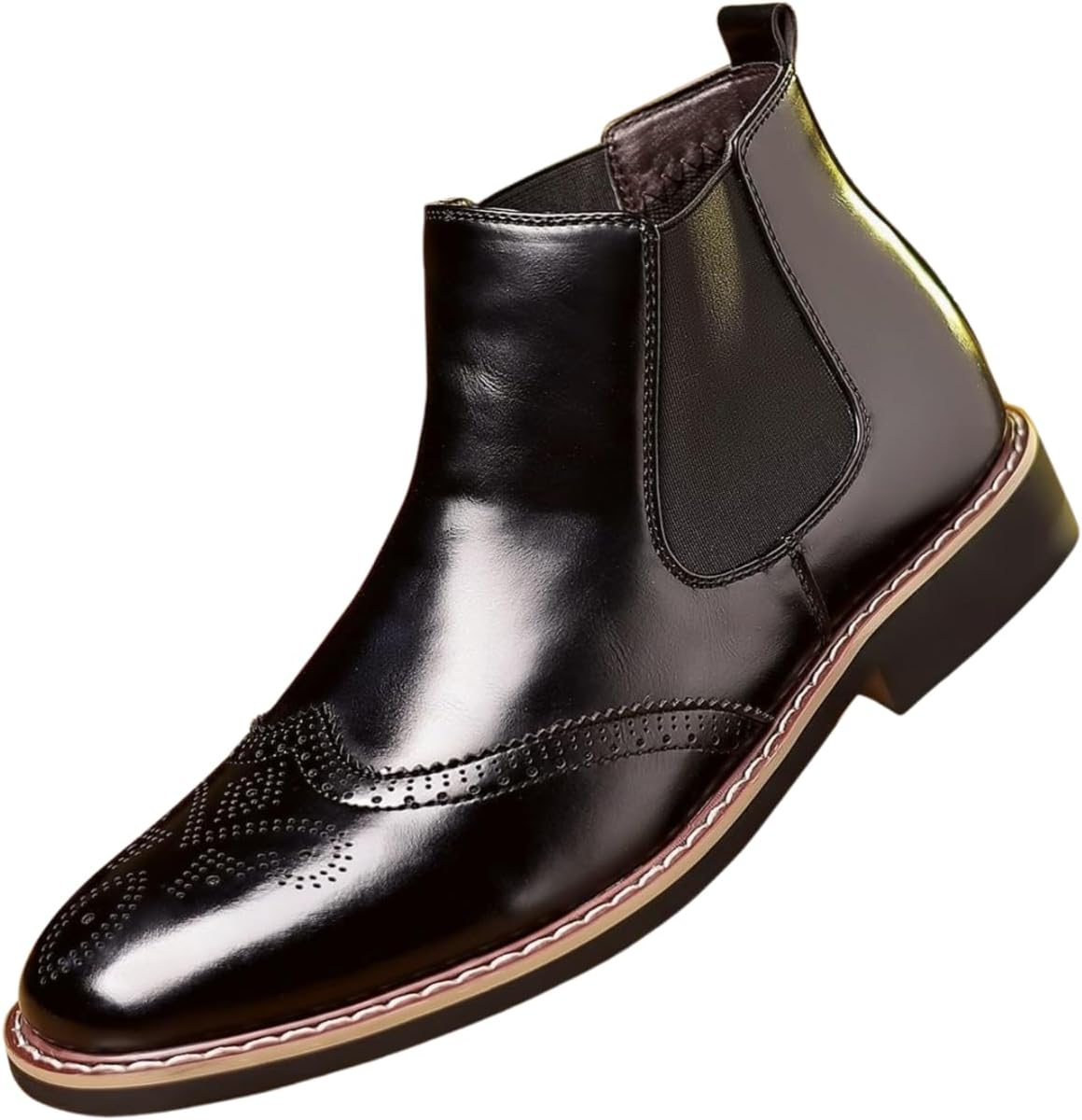 Мужские ботинки Santimon Chelsea Dress Boots Wingtip Brogue из кожи без шнурков, черный
Мужские ботинки Santimon Chelsea Dress Boots Wingtip Brogue из кожи без шнурков, черный