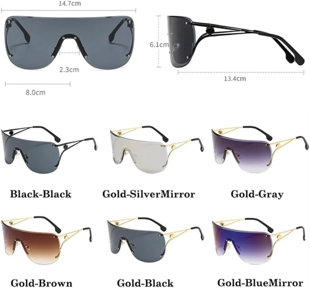 Винтажные прямоугольные солнцезащитные очки без оправы для мужчин и женщин, модные ретро-очки класса люкс с защитой от УФ-излучения UV400 TVTBBVV, Gold-black
Винтажные прямоугольные солнцезащитные очки без оправы для мужчин и женщин, модные ретро-очки класса люкс с защитой от УФ-излучения UV400 TVTBBVV, Gold-black
