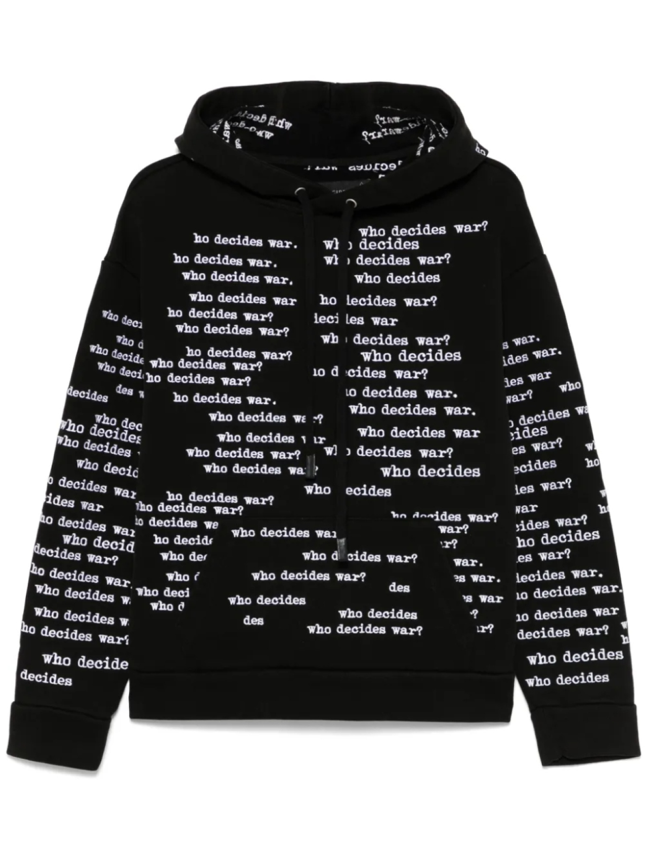 Худи с вышитым логотипом Who Decides War, черный
Худи с вышитым логотипом Who Decides War, черный
