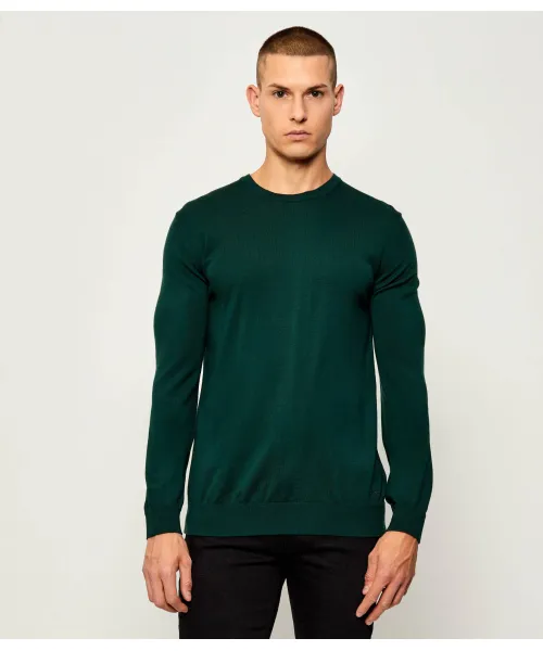 Шерстяной свитер San Cedric Regular fit Hugo, зеленый 
Шерстяной свитер San Cedric Regular fit Hugo, зеленый