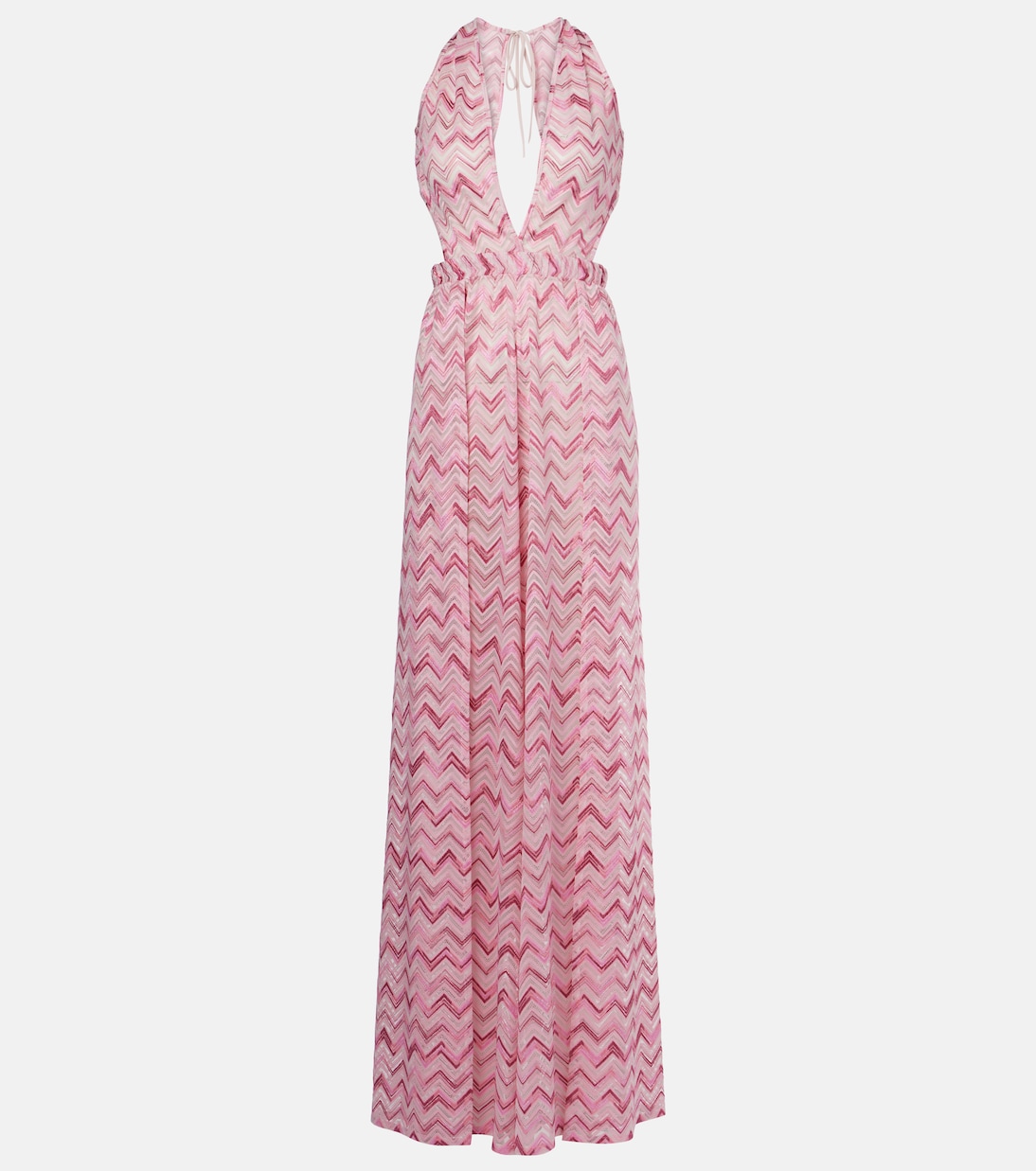 Комбинезон с асимметричным верхом на запах Missoni, Pink/White 
Комбинезон с асимметричным верхом на запах Missoni, Pink/White
