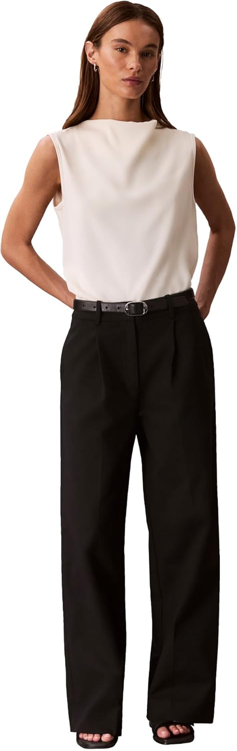 Женская атласная майка с высоким воротом Calvin Klein, Antique White
Женская атласная майка с высоким воротом Calvin Klein, Antique White